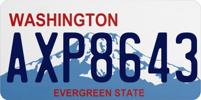 WA license plate AXP8643