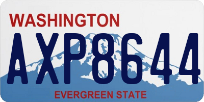 WA license plate AXP8644