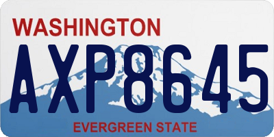 WA license plate AXP8645