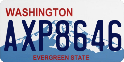 WA license plate AXP8646