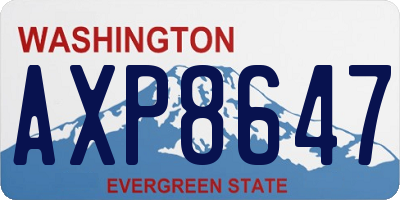 WA license plate AXP8647