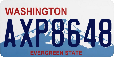 WA license plate AXP8648