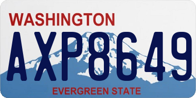 WA license plate AXP8649