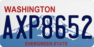 WA license plate AXP8652