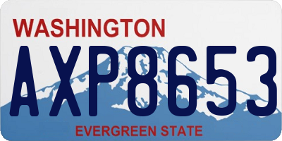 WA license plate AXP8653