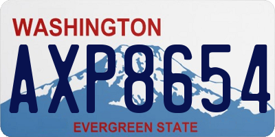 WA license plate AXP8654