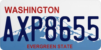 WA license plate AXP8655
