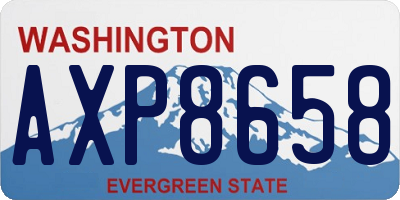 WA license plate AXP8658