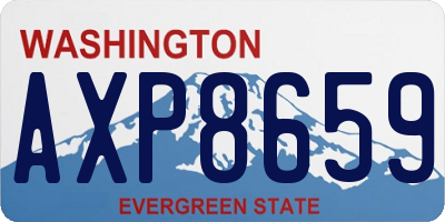 WA license plate AXP8659