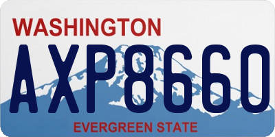 WA license plate AXP8660