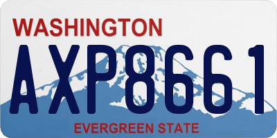 WA license plate AXP8661