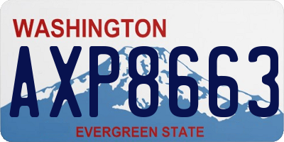 WA license plate AXP8663