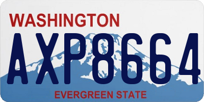 WA license plate AXP8664