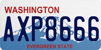 WA license plate AXP8666