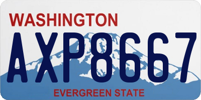 WA license plate AXP8667