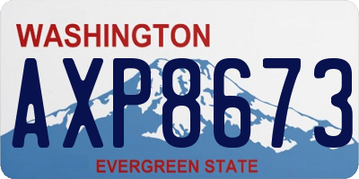 WA license plate AXP8673