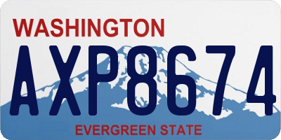 WA license plate AXP8674