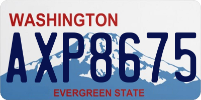 WA license plate AXP8675