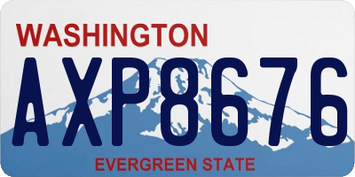 WA license plate AXP8676
