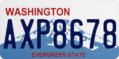 WA license plate AXP8678