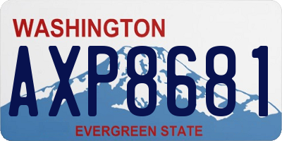 WA license plate AXP8681