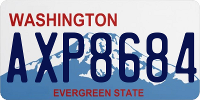 WA license plate AXP8684