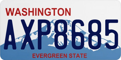 WA license plate AXP8685