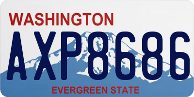 WA license plate AXP8686