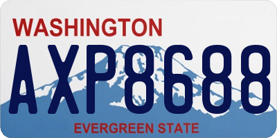 WA license plate AXP8688