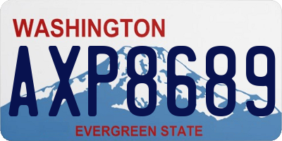 WA license plate AXP8689