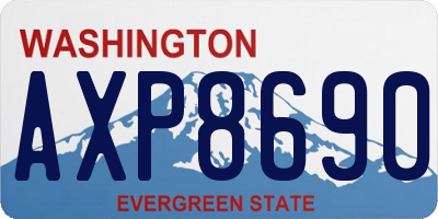 WA license plate AXP8690