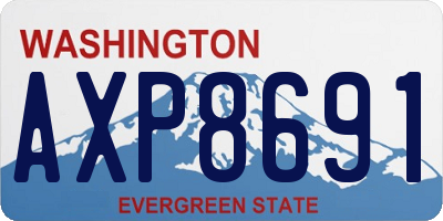 WA license plate AXP8691