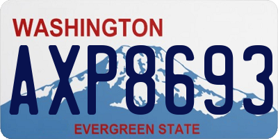WA license plate AXP8693