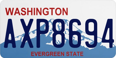WA license plate AXP8694