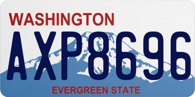 WA license plate AXP8696