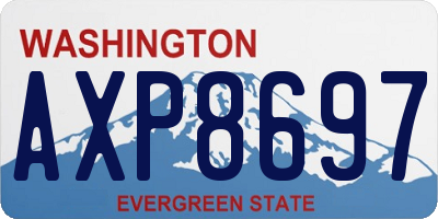WA license plate AXP8697