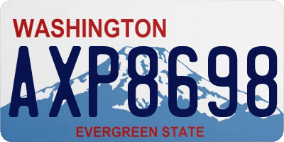 WA license plate AXP8698