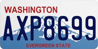 WA license plate AXP8699