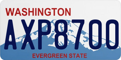 WA license plate AXP8700
