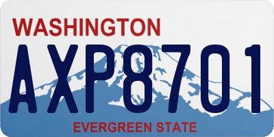 WA license plate AXP8701