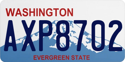 WA license plate AXP8702