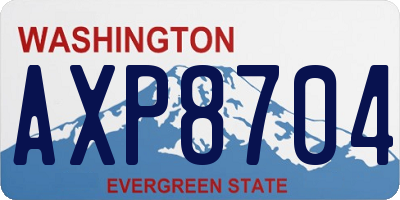 WA license plate AXP8704