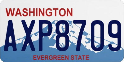 WA license plate AXP8709