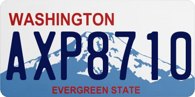 WA license plate AXP8710