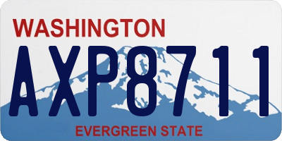 WA license plate AXP8711