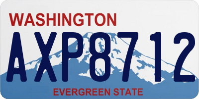 WA license plate AXP8712