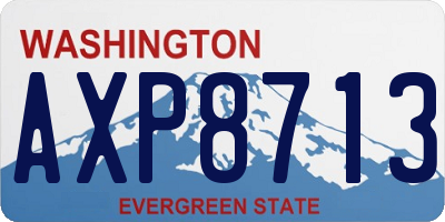 WA license plate AXP8713