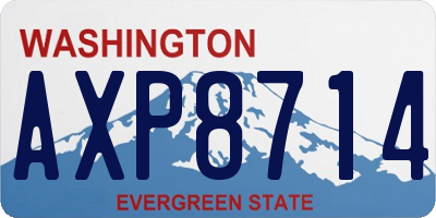 WA license plate AXP8714