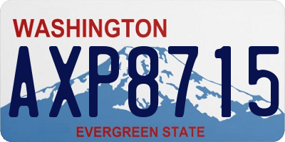 WA license plate AXP8715