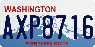 WA license plate AXP8716